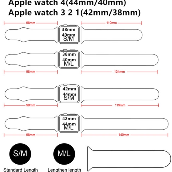 NEW BLUE-WHITE Sport Silicone Band for Apple Watch - Picture 2 of 2
